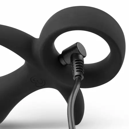 EasyToys Butt Buzzer Silicone Intimate Device 10-Mode Black Rechargeable