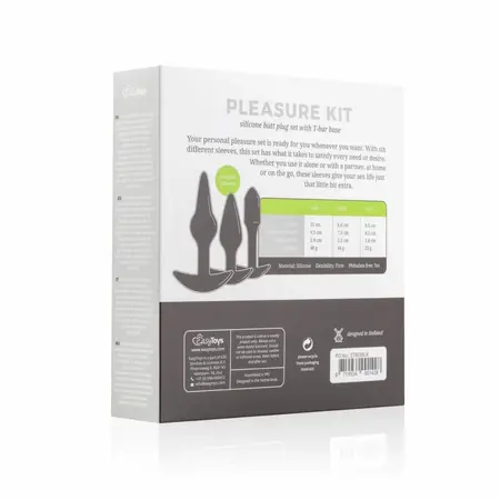 EasyToys Anal Plug Set Silicone - Progressive Size Kit, Black