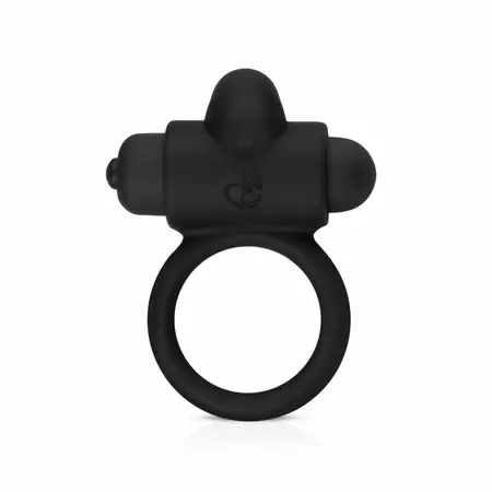 Sway Bunny Vibrating Intimacy Ring with Removable Bullet - Black