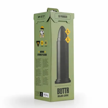 BUTTR 10 Pounder XXL Anal Plug Advanced Model - Soft Silicone, Black