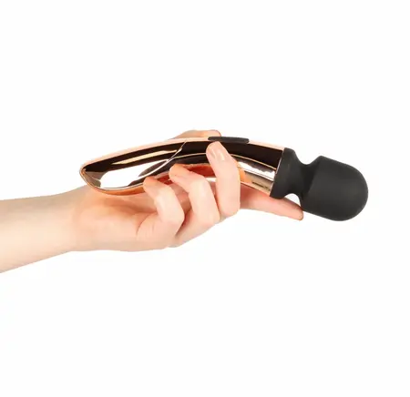 Rosy Gold Nouveau Curve Massager - Rechargeable Flexible Wand, 10 Modes