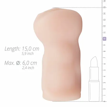 Melissa Laurel Intimate Sleeve TPR Anatomical Model, Skin Tone, Compact Size