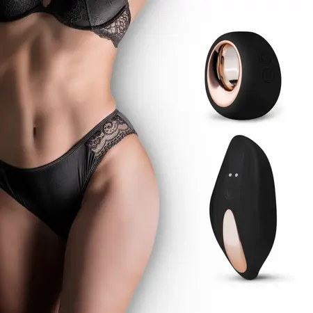 PantyRebel Vibrating Panties Set with Wireless Remote - Black, Size M/L