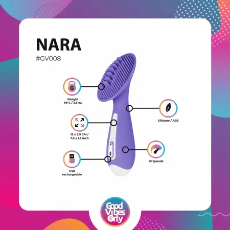 Nara Intimate Pulse Massager 10-Mode Rechargeable Waterproof Pink