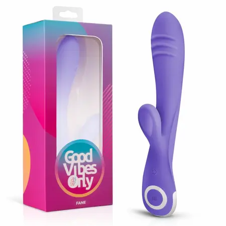 Fane Rabbit Intimate Device Rechargeable Silicone Pink 10 Modes LED
