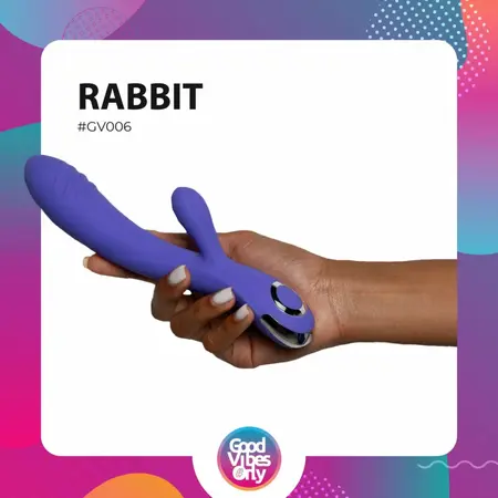 Fane Rabbit Intimate Device Rechargeable Silicone Pink 10 Modes LED
