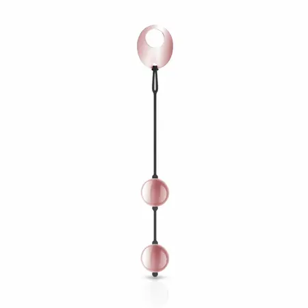 Rosy Gold Nouveau Metal Pelvic Floor Training Balls with Pull Ring