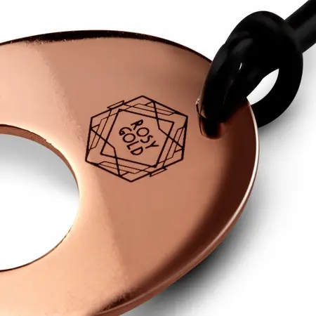 Rosy Gold Nouveau Metal Pelvic Floor Training Balls with Pull Ring