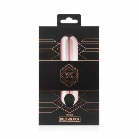 Rosy Gold Bullet Series Compact Intimate Massager, 10 Modes, USB