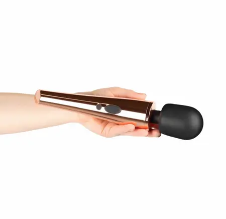 Rosy Gold Nouveau Wand Massager - Rechargeable, 10 Modes, Flexible Head