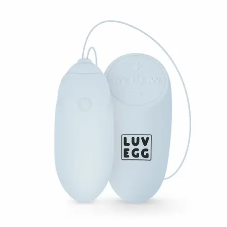 LUV EGG Blue Remote-Controlled Silicone Intimate Egg, 12 Modes, Waterproof