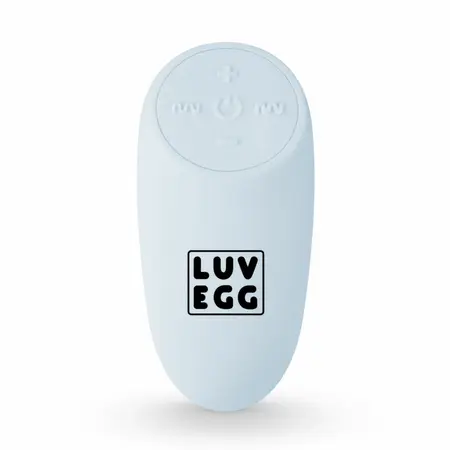 LUV EGG Blue Remote-Controlled Silicone Intimate Egg, 12 Modes, Waterproof