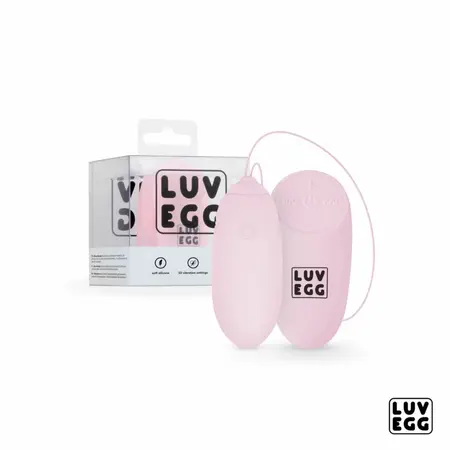 LUV EGG Pink Wireless Silicone Vibration System, 12 Modes, Waterproof