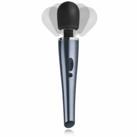 Black Lightning Wand by Dream Toys - Powerful Rechargeable Massager