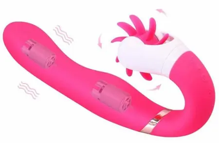 EasyToys Dave Silicone Dual Motor Rechargeable Vibrating Device Pink