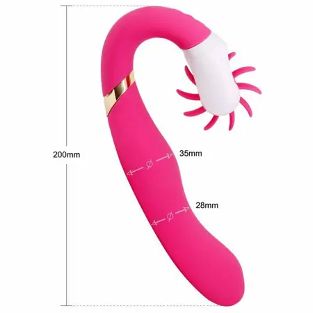 EasyToys Dave Silicone Dual Motor Rechargeable Vibrating Device Pink
