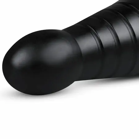 BUTTR Devil Dog Silicone Large Ribbed Anal Plug Black XXL