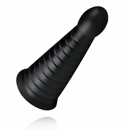 BUTTR Devil Dog Silicone Large Ribbed Anal Plug Black XXL