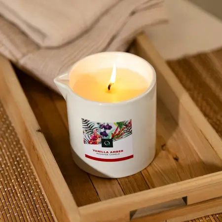 Exotiq Massage Candle Vanilla Amber 200g - Relaxing Scented Oil System