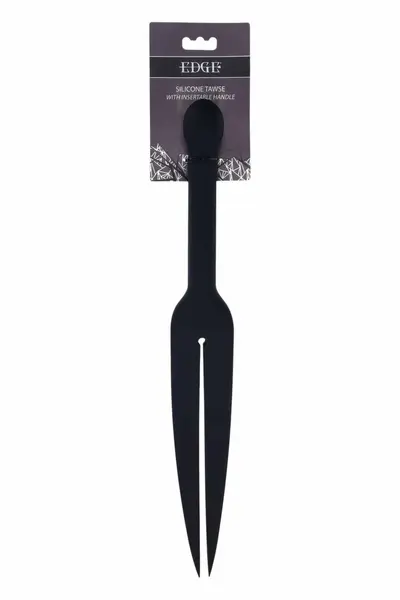 SPORTSHEETS EDGE Silicone Tawse Dual-Tail Impact Tool Black