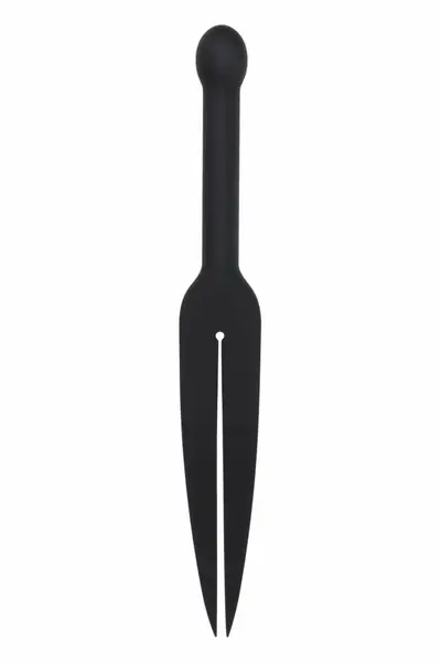 SPORTSHEETS EDGE Silicone Tawse Dual-Tail Impact Tool Black