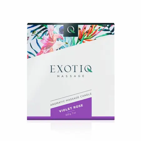 Exotiq Massage Candle Violet Rose 200g - Aromatic Body Care Wax