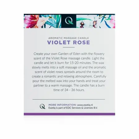Exotiq Massage Candle Violet Rose 200g - Aromatic Body Care Wax