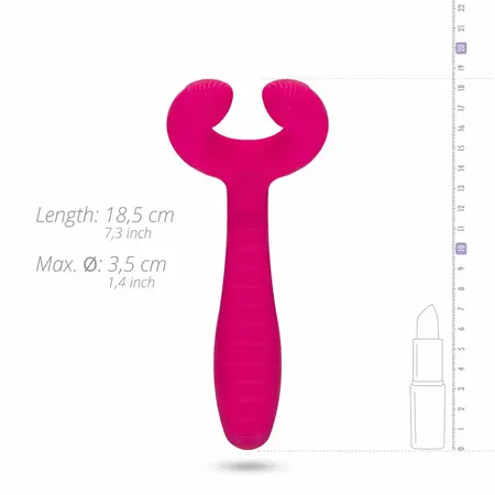 EasyToys Couples Intimate Dual-Ended Vibrator, Waterproof, USB Rechargeable