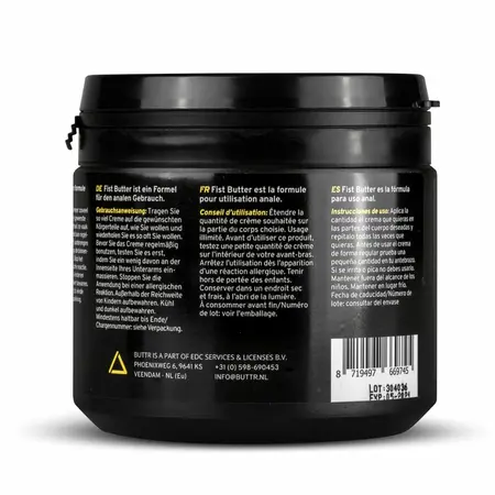 BUTTR Fisting Butter 500 ml - Long-Lasting Thick Lubricant Jar