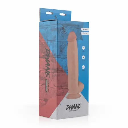 Real Fantasy Dwayne XL Model with Suction Cup, Veined Surface, 28 cm
