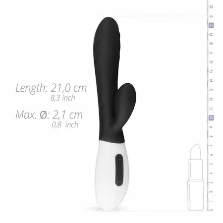 Teazers Rabbit Series Rechargeable Silicone Intimate Device Black