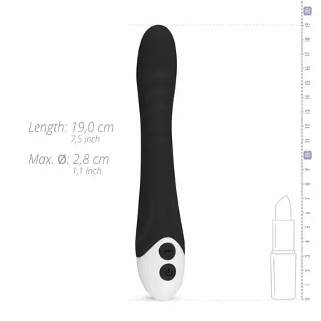 EasyToys Lunar Vibe Black Intimate Device - 10 Vibration Modes, Compact