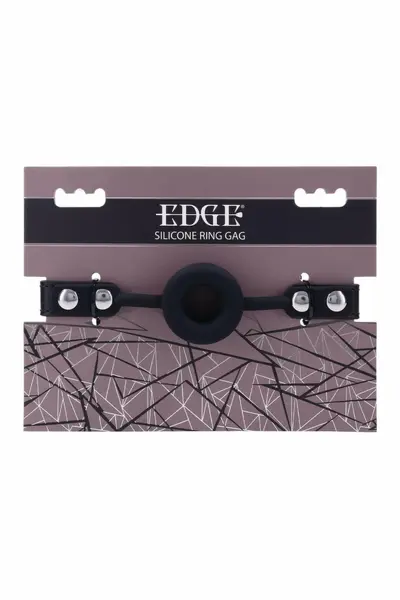 SPORTSHEETS EDGE Silicone Ring Gag Adjustable Faux Leather Strap 4.4cm