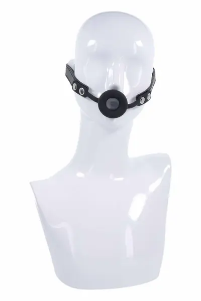 SPORTSHEETS EDGE Silicone Ring Gag Adjustable Faux Leather Strap 4.4cm