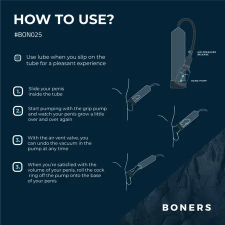 Boners Penispump No. 2 - Advanced Vacuum System, Large Size