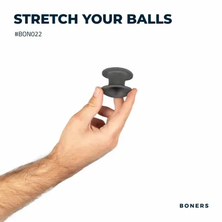 Boners Liquid Silicone Wide Anatomical Ball Expander, Black