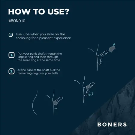 Boners анатомичен пръстен за пенис, сив, M