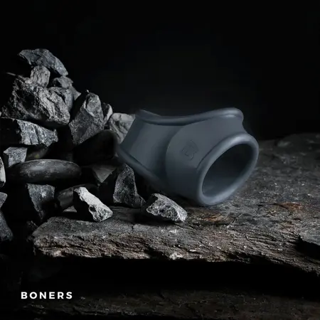 Boners анатомичен пръстен за пенис, сив, M