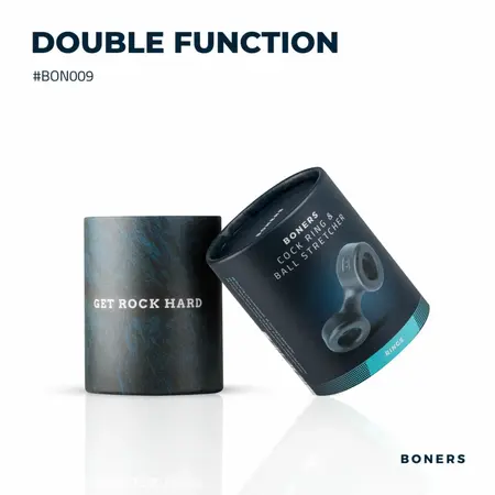 Boners Grey Dual Support Ring and Anatomical Ball Expander