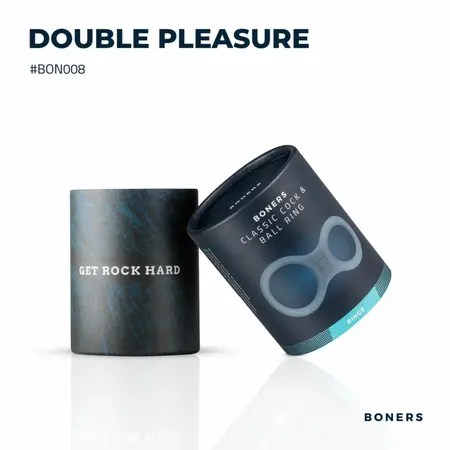 Boners Silicone Dual Ring & Anatomical Ball Support Grey