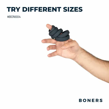 Комплект плоски силиконови пръстени за пенис, 6 бр., различни размери