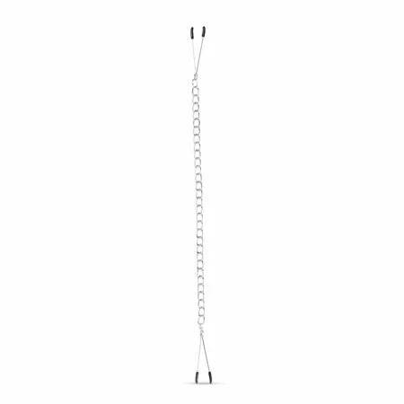 EasyToys Adjustable Tweezer Nipple Clamps with Metal Chain - Black