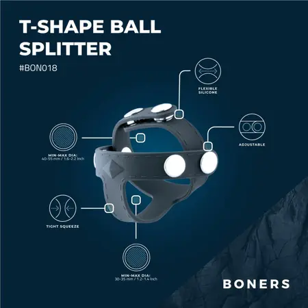 Boners T-Shape Silicone Adjustable Ring System Grey