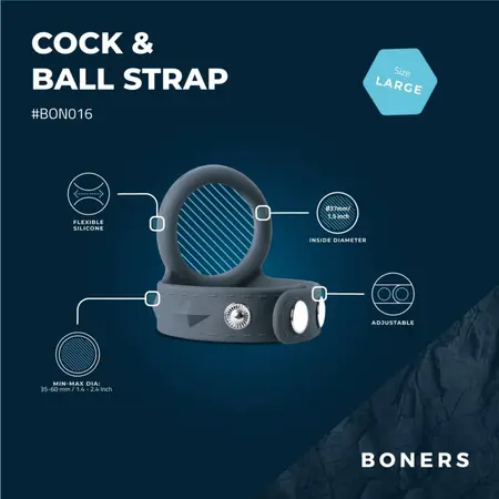 Boners Adjustable Silicone Intimate Support System Size L Black