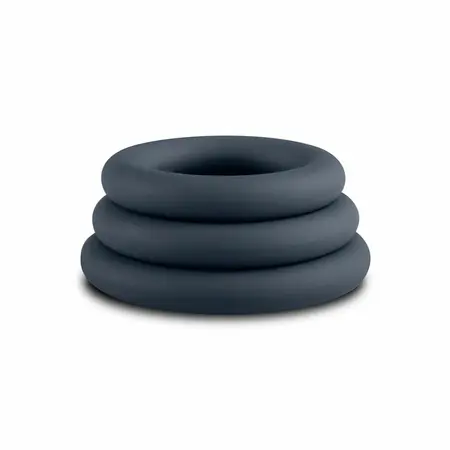 Boners Silicone Ring Set Grey 3 Sizes Flexible Skin-Friendly Material