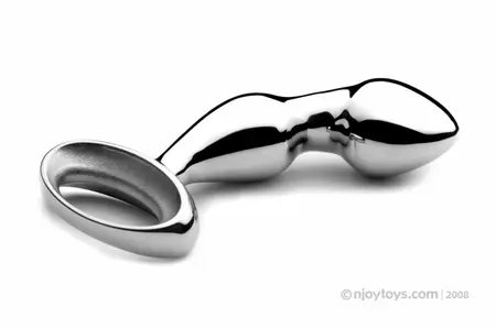 Njoy PFun Stainless Steel Anatomical Plug - Ergonomic Design, Medium Size