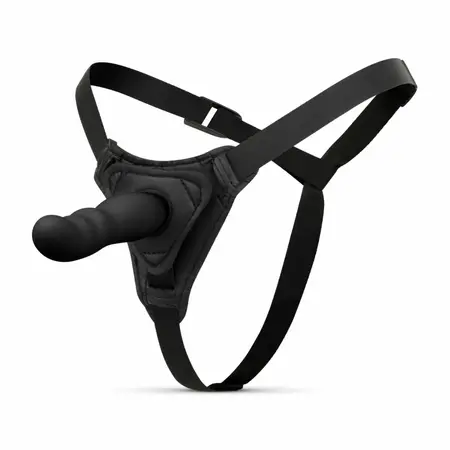 EasyToys Silicone Strap-On Set Adjustable Harness Compact Black 110cm
