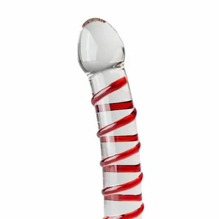 Gildo Model 15 Transparent Glass Intimate Device with Ribbed Shaft 20 cm