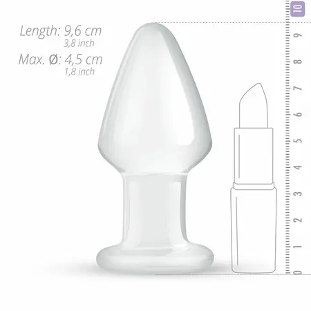 Glas Model No. 25 Medium Glass Anal Accessory 4.6 cm Clear