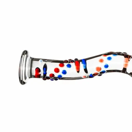 Glas No. 3 Glass Intimate Device with Textured Coloured Accents 19 cm